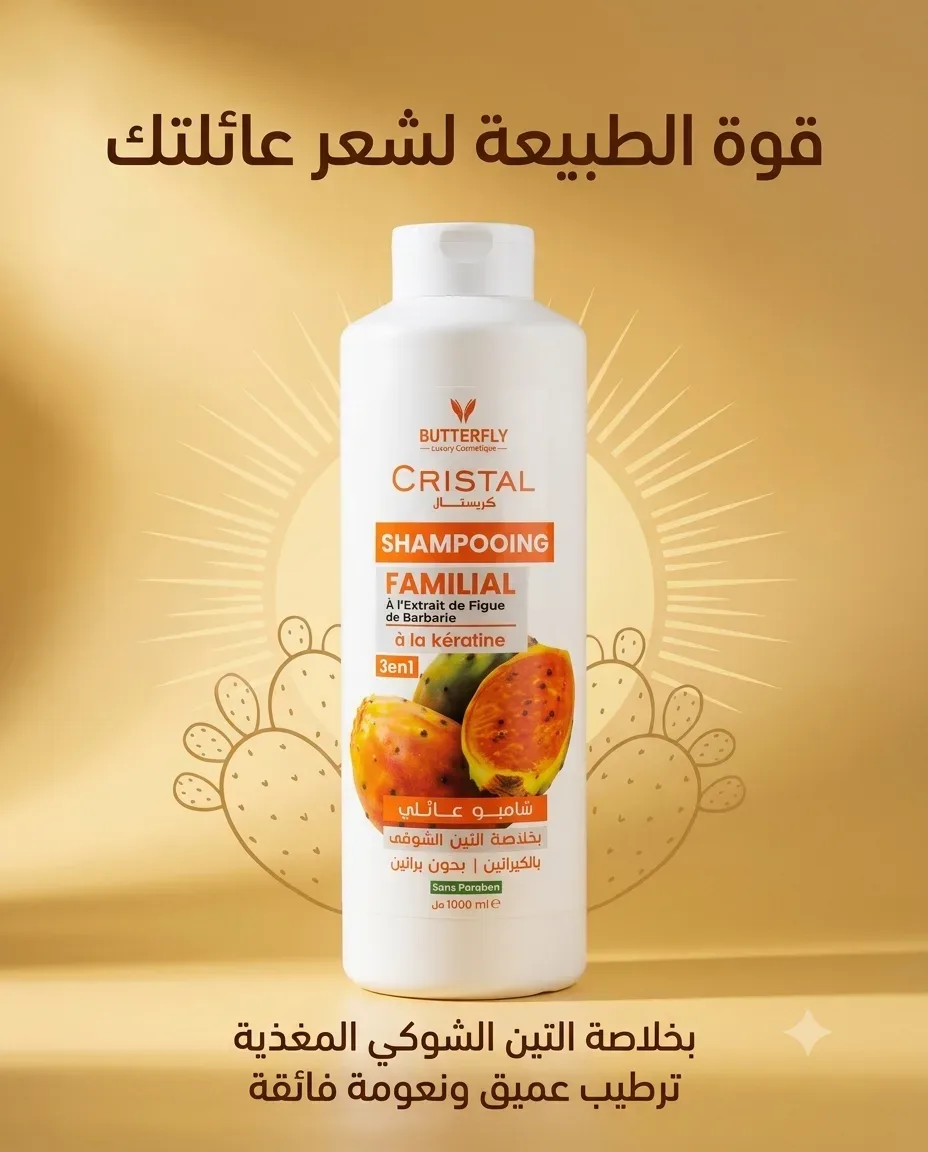 Cristal شامبو عائلي بخلاصة التين الشوكي 1L