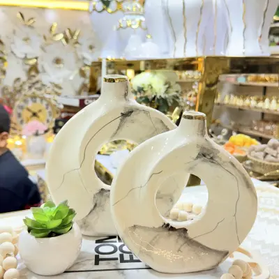 Dio vase donut marbré