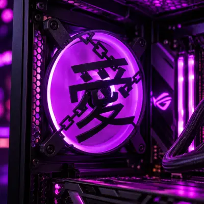 🔥 Japanese Kanji Fan Cover — Bring Japanese Style to Your Setup!
