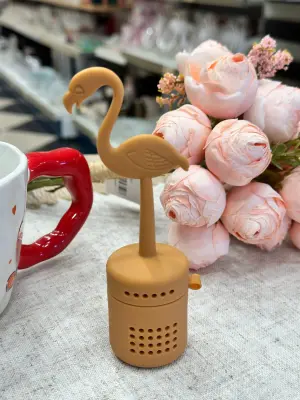 Infuseur à thé Flamant Rose en Silicone