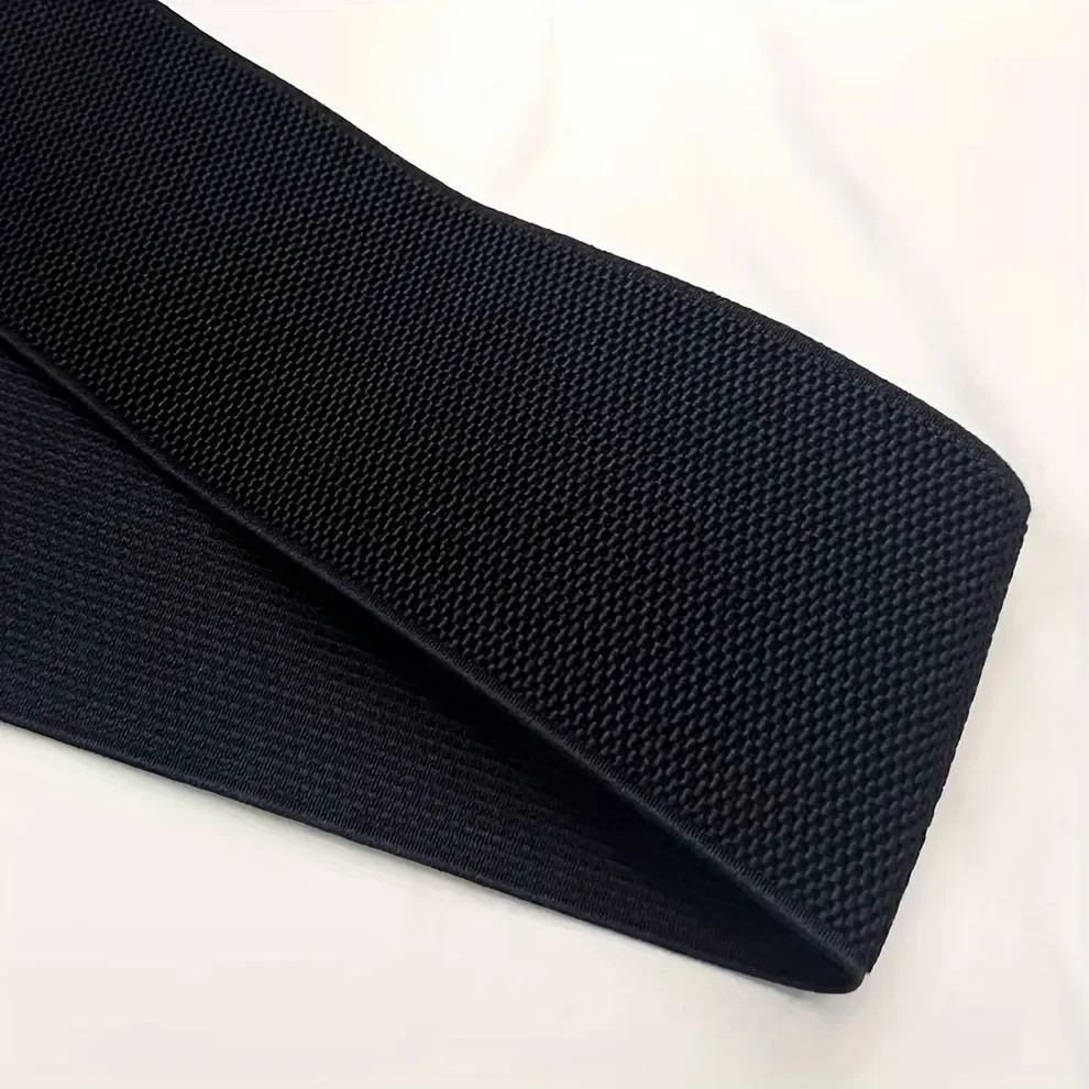 Elastique Gros Grain Noir QTY:25mtr