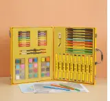Coffret d'Art Peinture et Coloriage pour Enfants Mallette Canard Jaune - علبة أدوات الرسم والتلوين للأطفال مع حقيبة