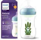 Biberon nuit Natural Response – bouteille 260 ml avec tétine à débit moyen (débit 3)