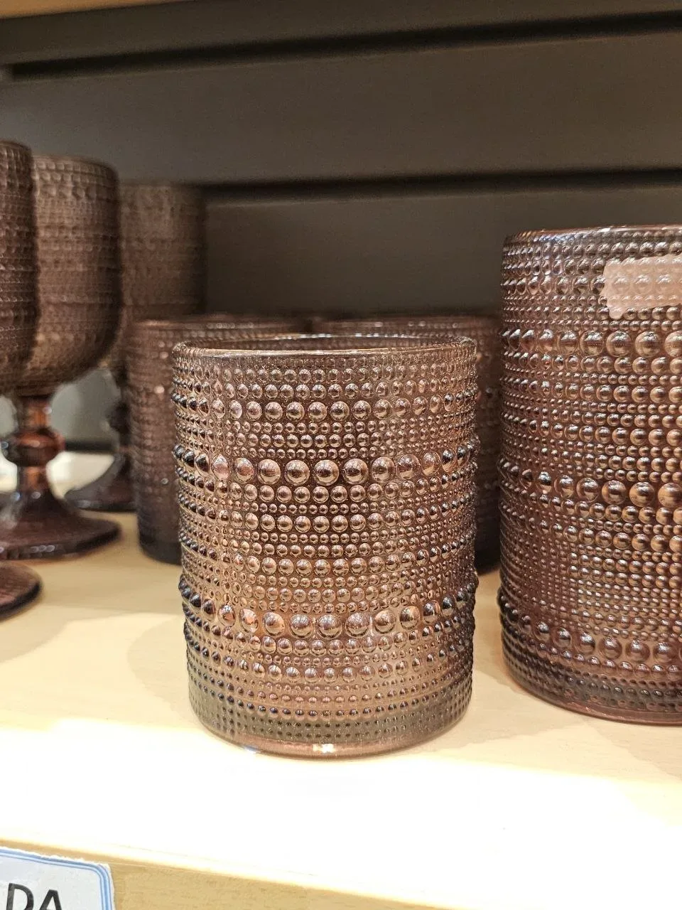 COLLECTION DELI GLASS - VERRES TEXTURÉS MARRON BRONZE