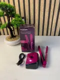 Mini Lisseur à cheveux rechargeable USB avec Base de Chargement - مكواة شعر لاسلكية 2 في 1