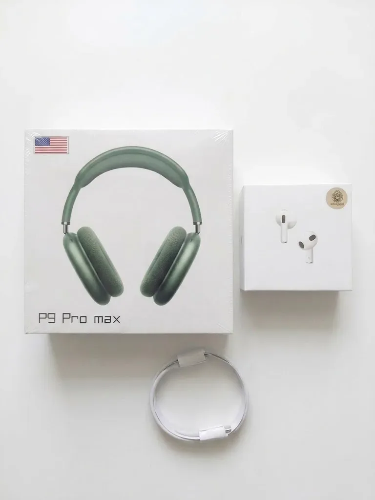 Pack p9 pro max + airpod 3 + cable