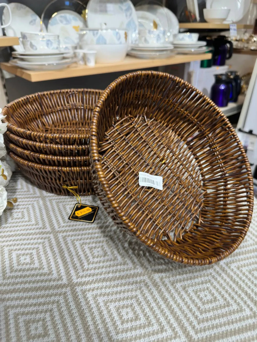 Paniers en Rotin Tressé – Lot de Corbeilles Décoratives