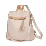 Sac à Dos Femme Élégant et Tendance Style Chic Couleur Beige SACKDS26BG - حقيبة ظهر نسائية عصرية بتصميم أنيق متعددة الاستخدامات