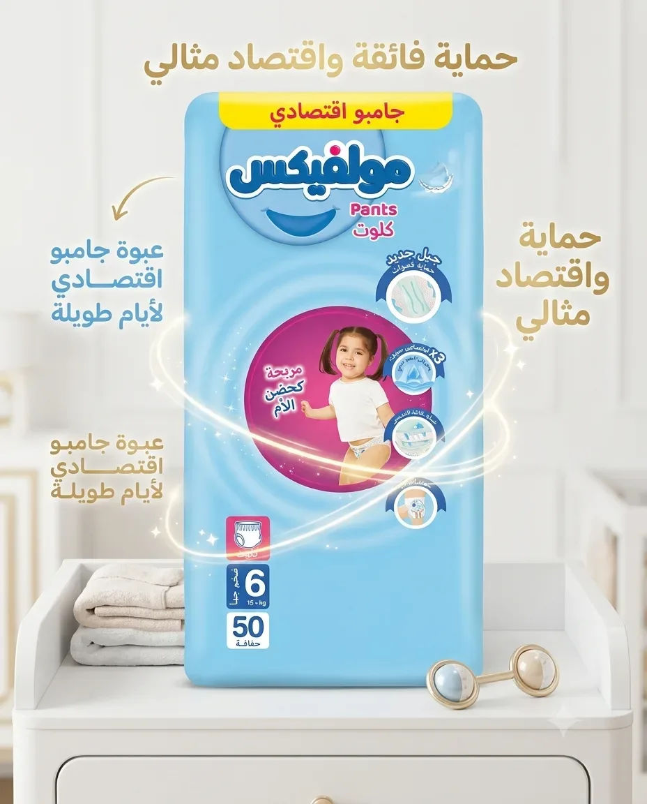 Molfix حفاظة كلوت 6-50