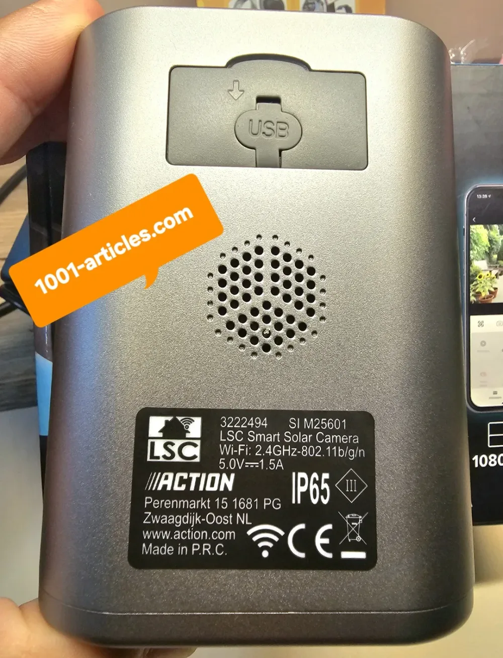 LSC SMART CONNECT, Caméra Solaire IP Externe, Batterie, WiFi, HD 1080p, Tuya compatible.