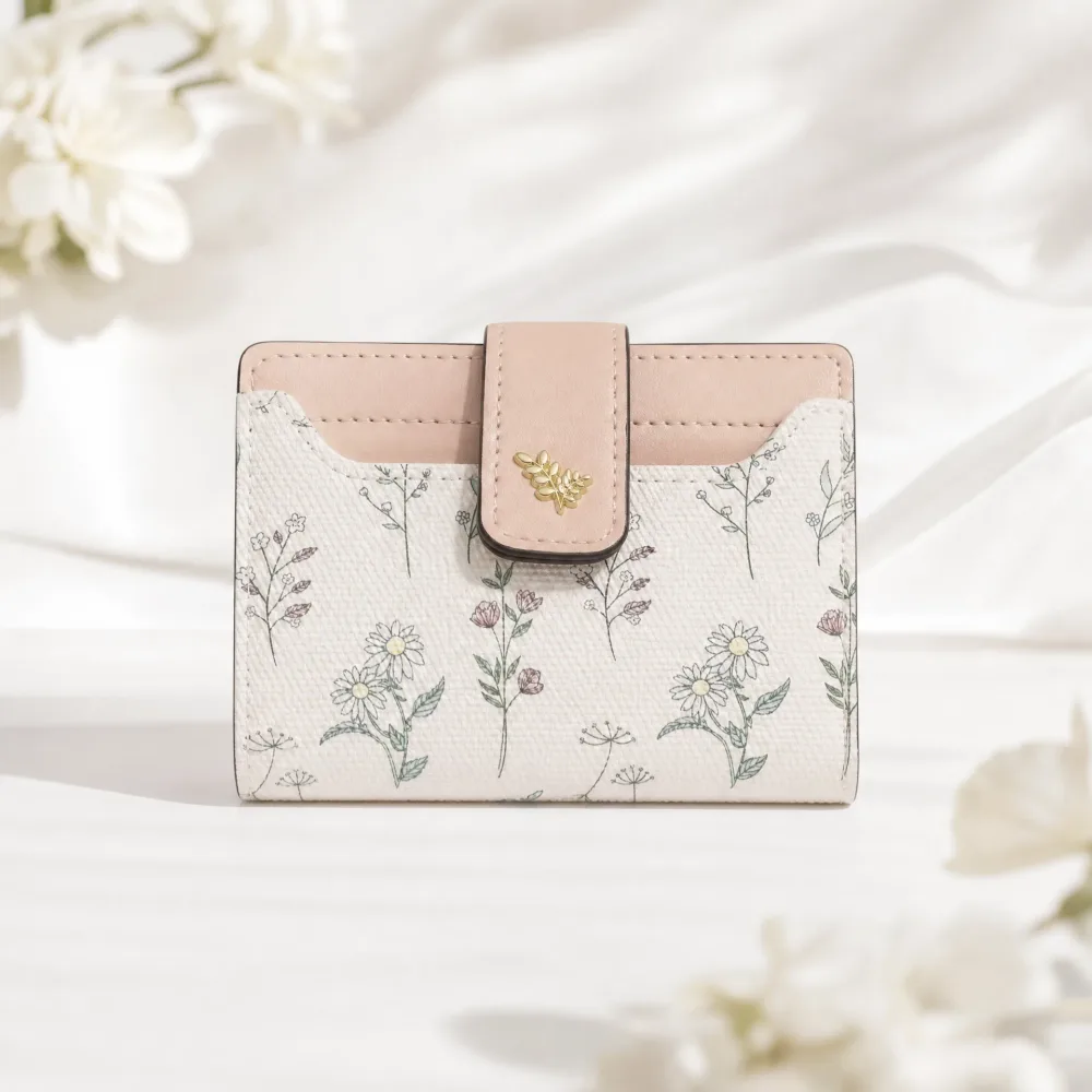 🌸 Petit Portefeuille Fleuri Multicolore