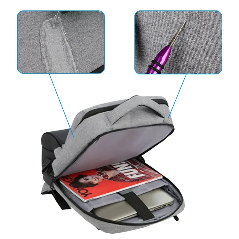 Sac à Dos Ordinateur Portable Multifonctionnel avec Port de Charge USB Grand Volume SACHM07GR - حقيبة ظهر متعددة الاستخدامات للكمبيوتر المحمول والعمل مع منفذ شحن