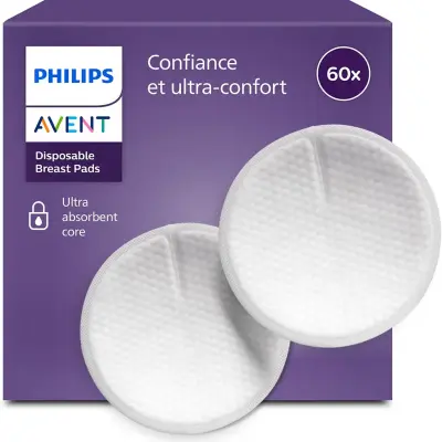 Coussinets d’allaitement jetables, 60 pièces