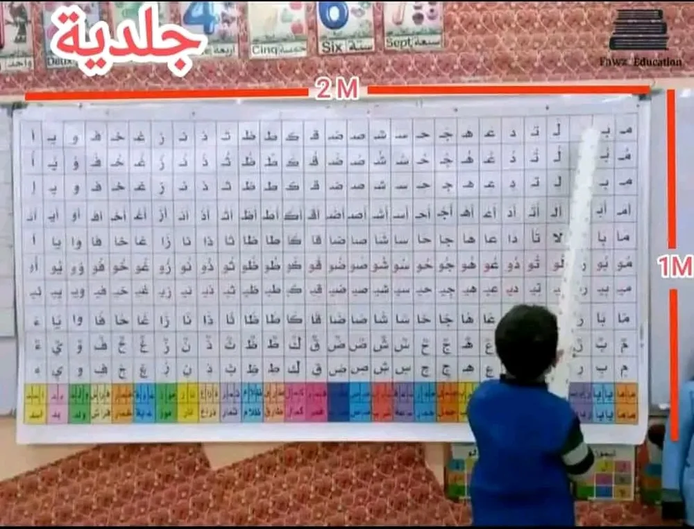 سبورة الحروف الجلدية للسنة الاولى حجم كبير