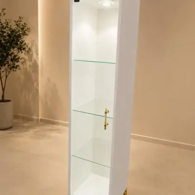 فيترينا زجاجية عصرية مع إنارة وقفل (Vitrine d’affichage)