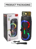 Sing-E ZQS4292 Portable Wireless Blue Tooth haut-parleur Outdoor Live Karaoke DJ KTV Party RVB LED Microphone