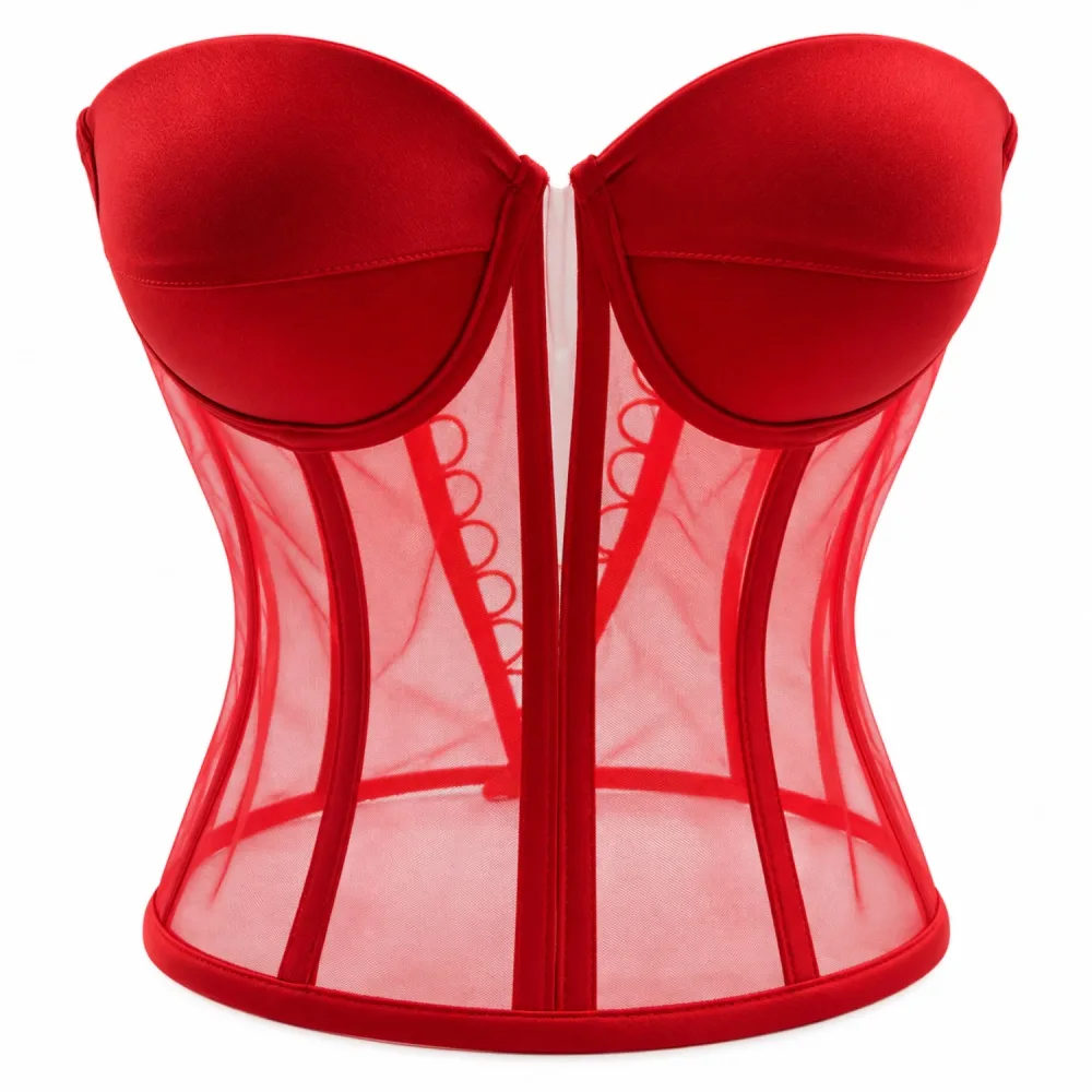 Bustier Corset Transparent à Baleines