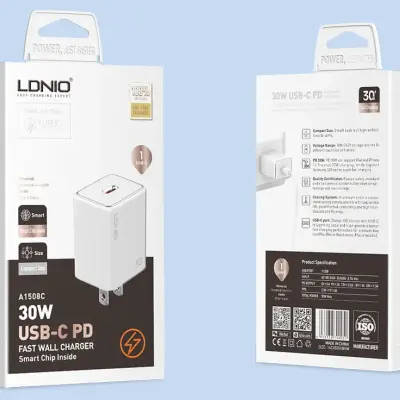 30W US Single USB PD Fast Charger A1508C
