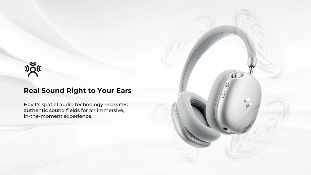 HAVIT Space S1 Wireless Noise Cancelling Bluetooth Headphones H670BT