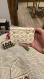 👝 PORTEFEUILLE OSIER TRESSÉ PERLÉES