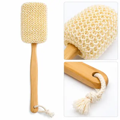 Brosse de Bain avec Manche Long en Bois 28-25