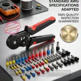 Kit outils de sertissage électrique 164 Pièces de gaine - Pince à sertir HSC8 6-4A
