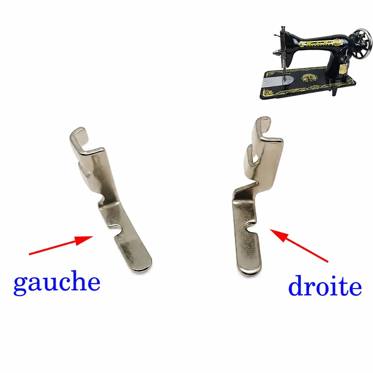 Pied de Biche Machine Portative Noir Fermeture