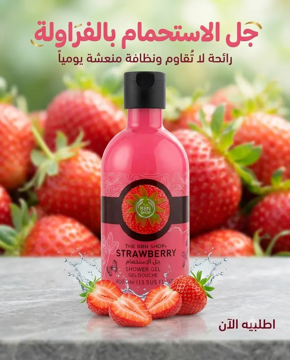 The BBN shop جال دوش بعطر الفراولة 400ml