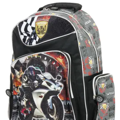 Sac à dos enfant madisson Motif moto noir