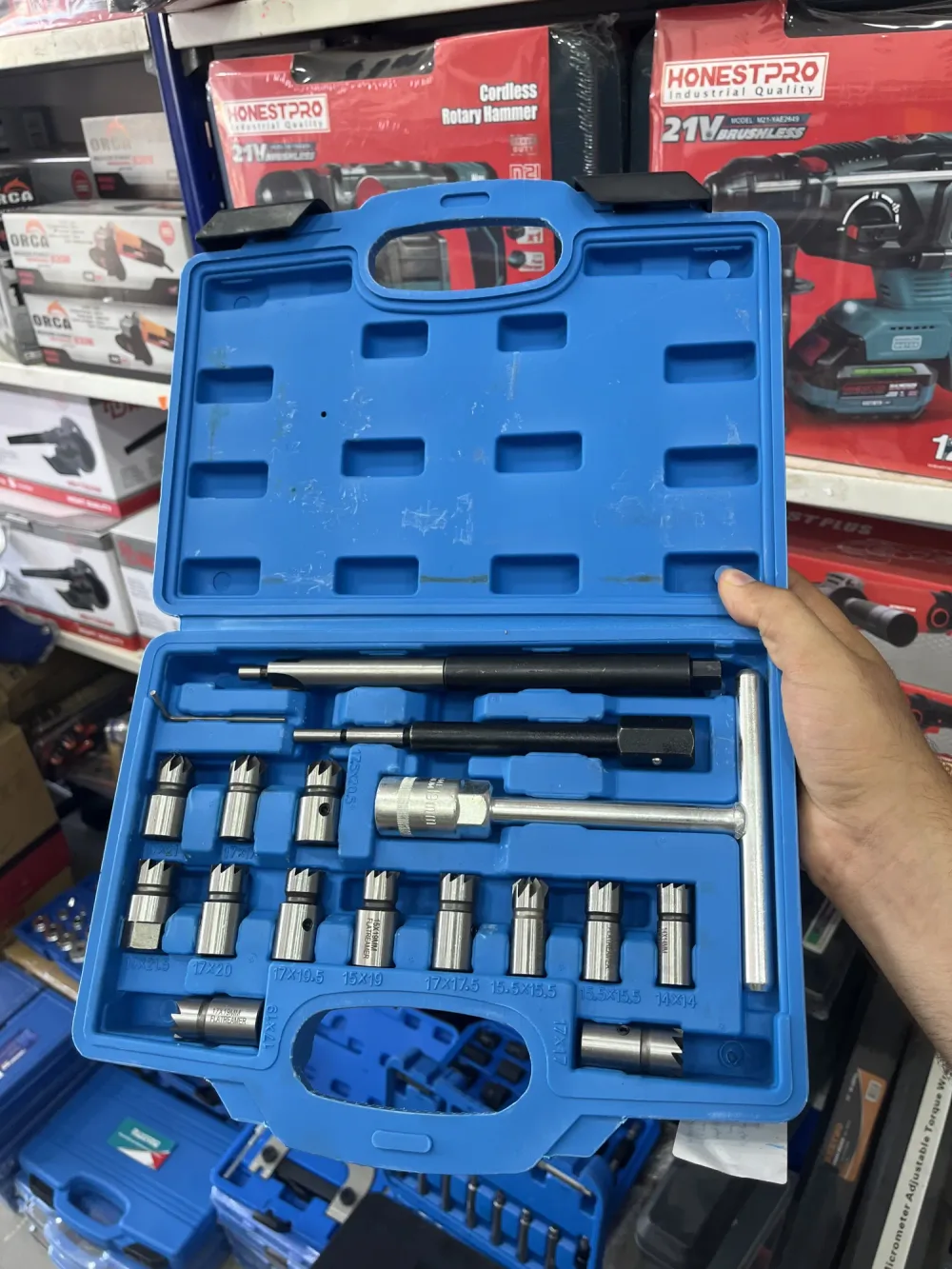 outil de nettoyage siege injecteur 17pcs