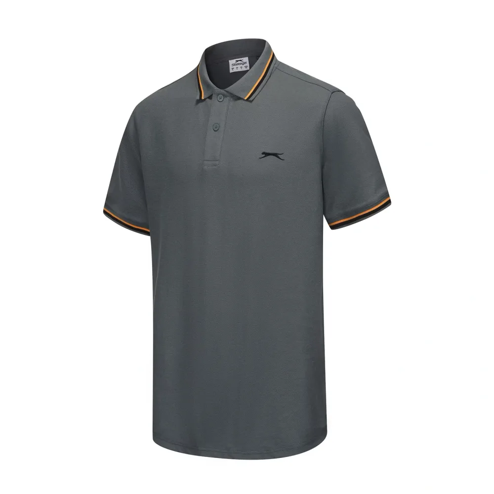 Polo Slazenger col contrasté Gris