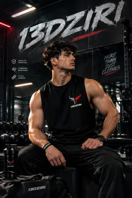 13DZIRI — BLACK ELITE Débardeurs