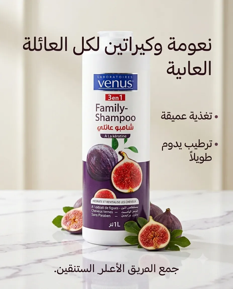 Venus شامبو عائلي بمستخلص التين 1ل
