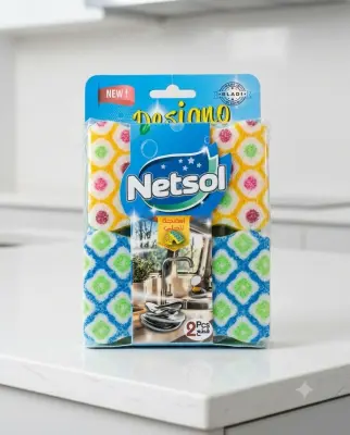 Netsol إسفنجة للجلي 2 قطعة