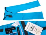 Pantalon Femme Zara Basic Bleu Turquoise avec Ceinture