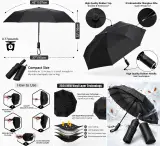Parapluie Automatique Coupe-Vent avec Protection UV - مظلة أوتوماتيكية مقاومة للرياح وأشعة الشمس