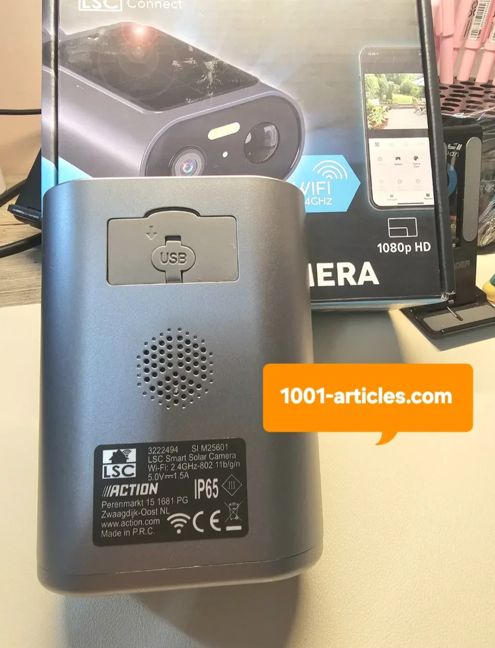 LSC SMART CONNECT, Caméra Solaire IP Externe, Batterie, WiFi, HD 1080p, Tuya compatible.