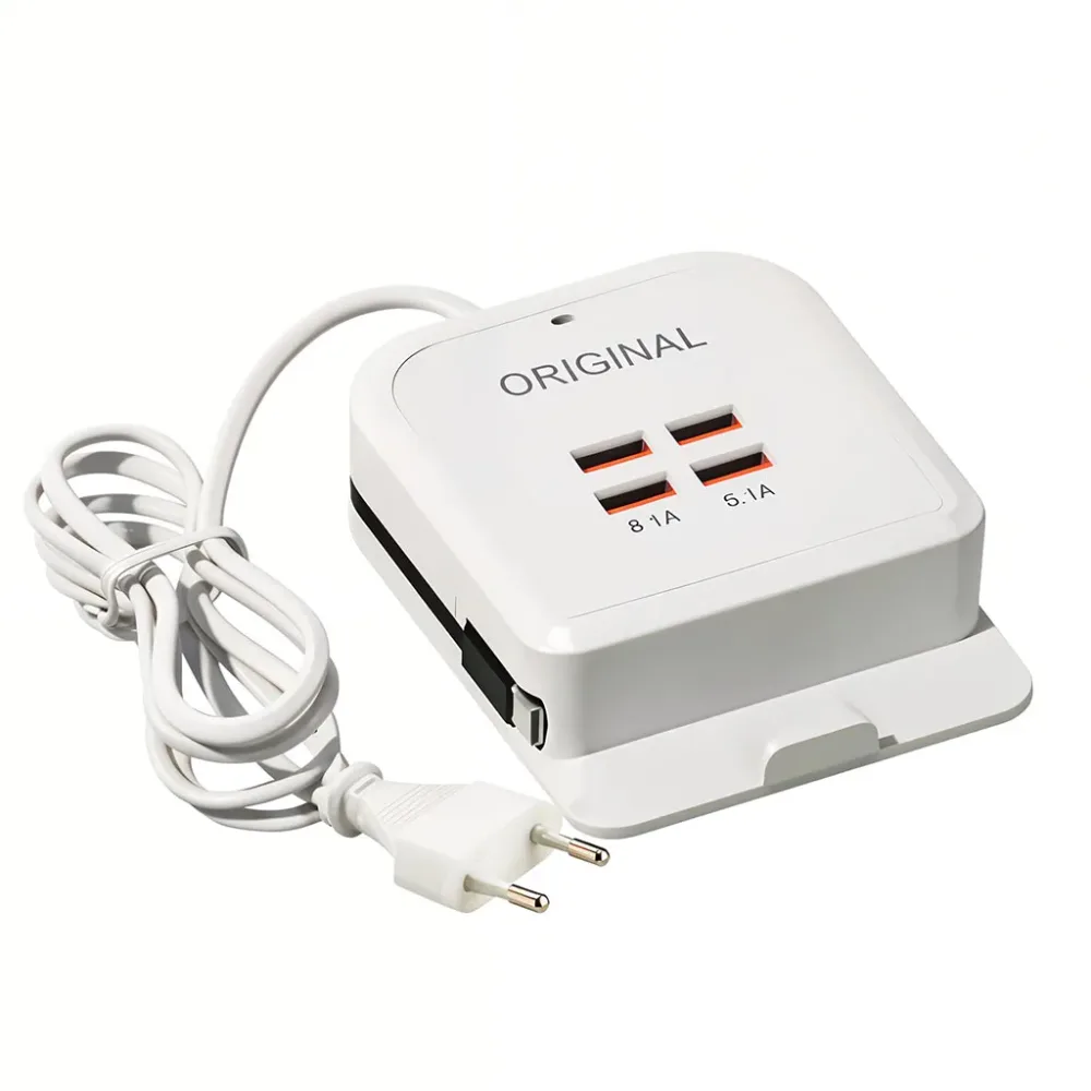 Station de charge rapide universel multiports 4 USB avec Cable Type-C – شاحن متعدد المنافذ