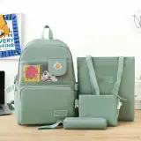 Ensemble de sacs d’école Kawai pour adolescents 4Pcs Guiyu V4 Vert – محفظة 4 قطع كاواي أخضر