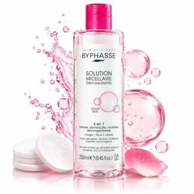 BYPHASSE Eau Micellaire Démaquillante 250ml