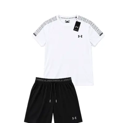 Ensemble running Under armour blanc