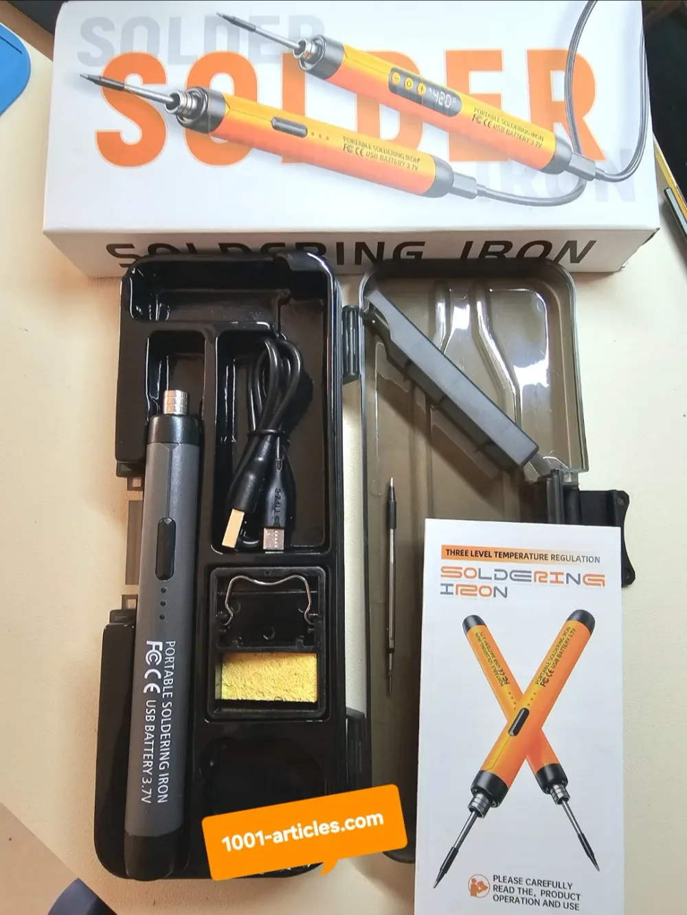 Fer à souder portable, sans fil, chauffage rapide, rechargeable USB.