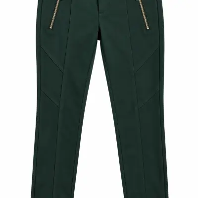 Pantalon Femme MIAO – Vert Foncé – Coupe Slim – Taille L