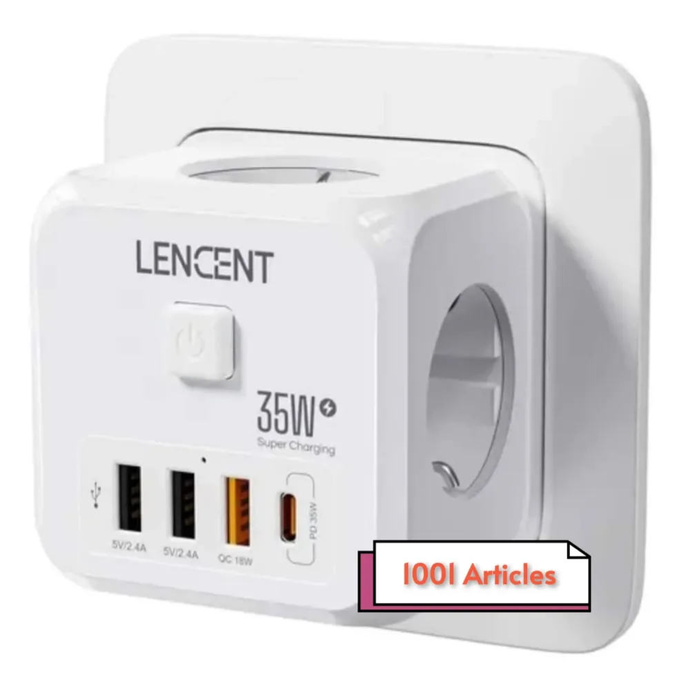 LENCENT - Adapter Europe PD-QC 3.0, 07 en 01