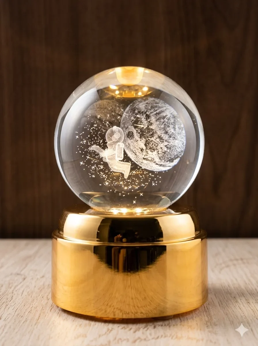 Veilleuse boule de cristal 🔮 3D " 9cm "