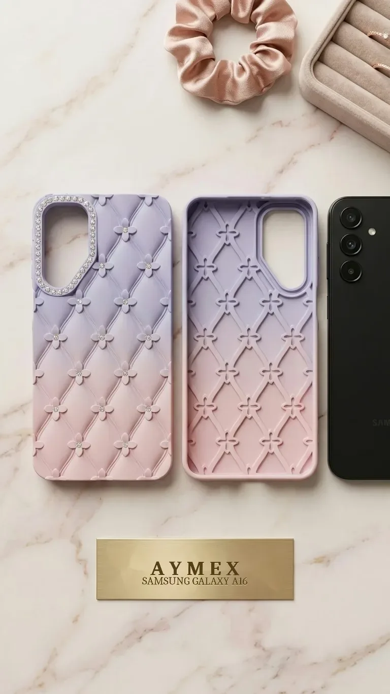 Coque Samsung Galaxy A16 - Fleurs 3D et Strass - 4 couleurs