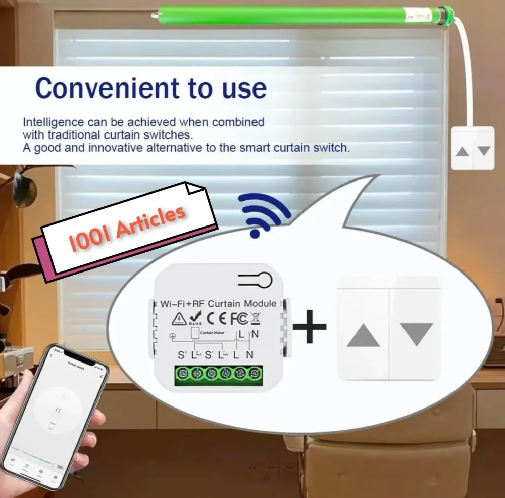 Switch / Remote RF Smart pour contrôle des Volets