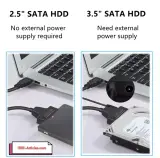 SATA to USB 3.0 Adapter Cable for 3.5/2.5 Inch