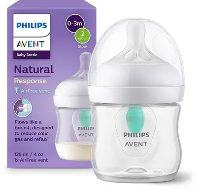 Biberon à Réponse Naturelle anti colique plastique de 125 ml