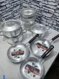 Pack6 aluminium/3 marmite /3 me9ali /Couscousier/